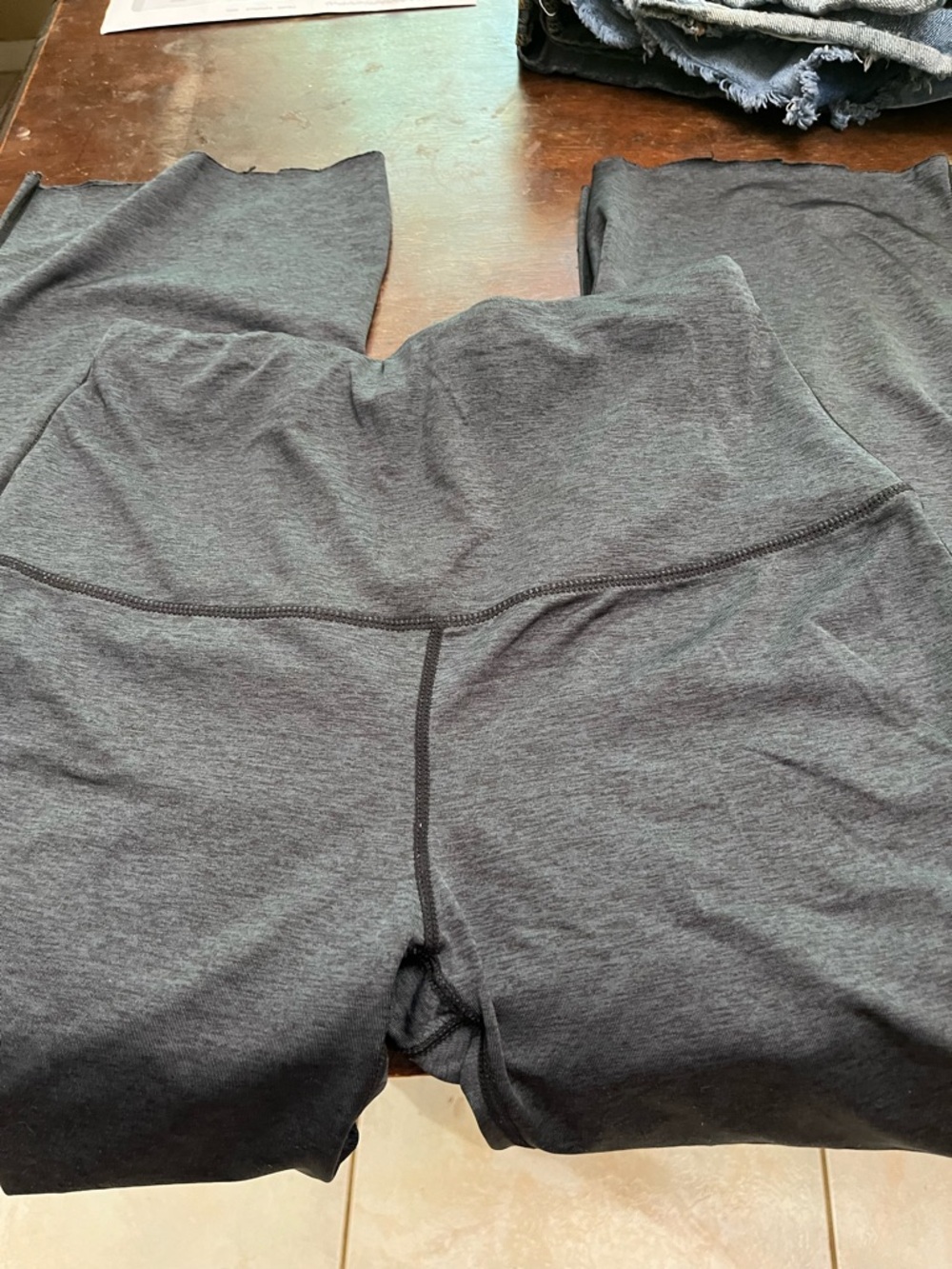 High-Waist Dark Gray Leggings